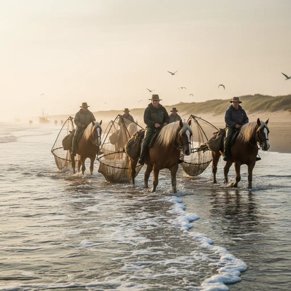 Garnaalvissers te paard