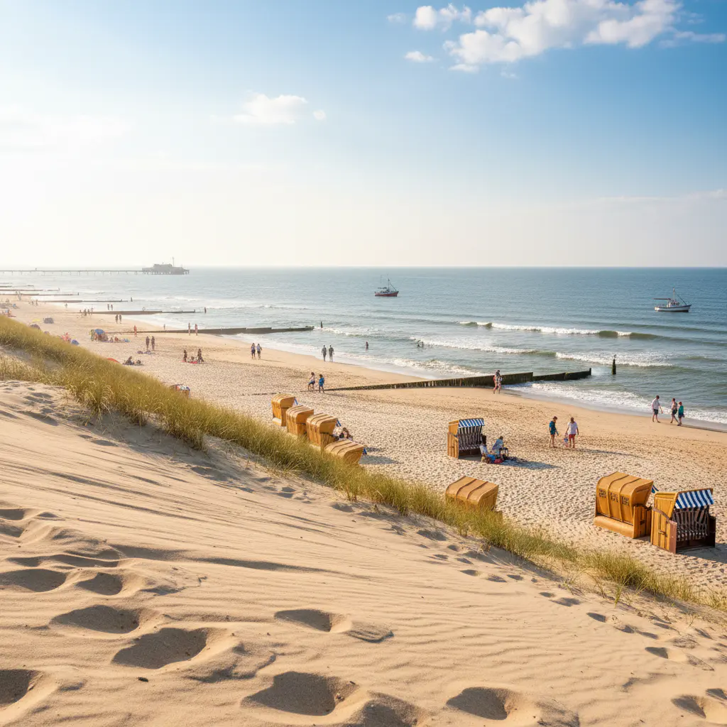 Sunny day at the Belgian beach